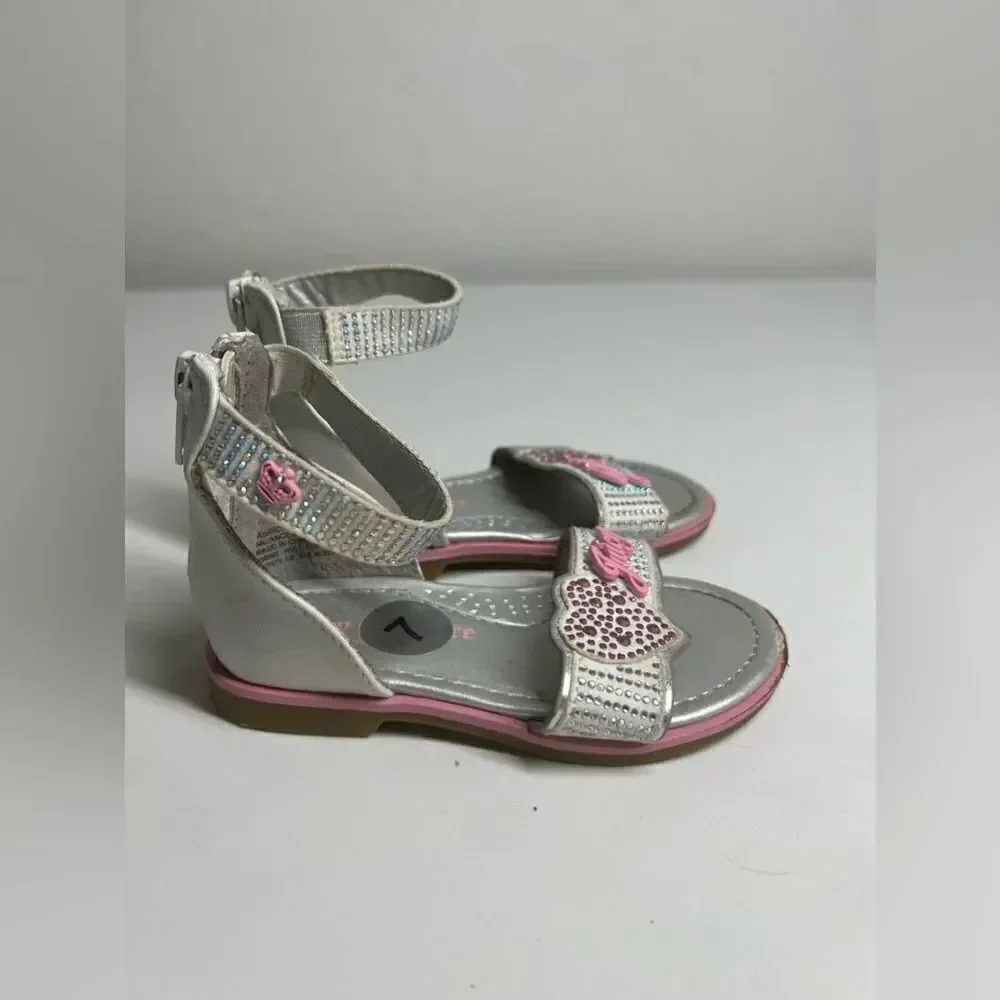 Juicy Couture Toddler Sandals, pink and silver! Size 7